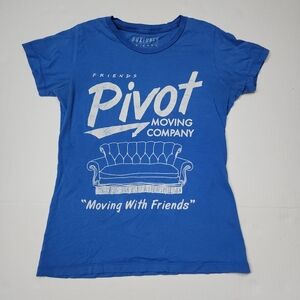 Friends T-shirt Pivot Moving Company Womens Sz S Blue